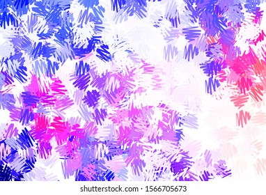 Dark Pink, Red vector texture with colored lines. Colorful shining illustration with lines on abstract template. Best design for your ad, poster, banner.