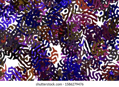 Dark Pink, Red vector texture with abstract forms. Modern abstract illustration with colorful random forms. Best smart design for your business.