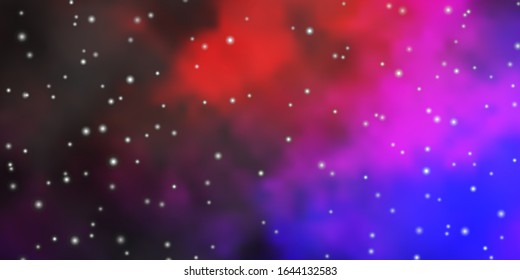 Dark Pink, Red vector texture with beautiful stars. Colorful illustration in abstract style with gradient stars. Pattern for new year ad, booklets.