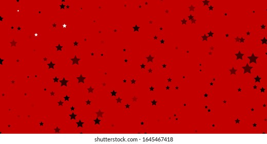 Dark Pink, Red vector texture with beautiful stars. Modern geometric abstract illustration with stars. Theme for cell phones.