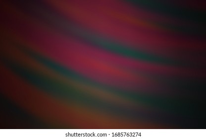 Dark Pink, Red vector texture with curved lines. Modern gradient abstract illustration with bandy lines. Abstract design for your web site.