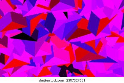 Pink oscuro, textura vectorial roja con estilo triangular. Ilustración abstracta moderna con triángulos coloridos. Diseño elegante para tapices.