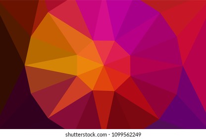 Dark Pink, Red vector triangle mosaic cover with a diamond. Modern abstract illustration with triangles. Pattern for a brand book's backdrop.