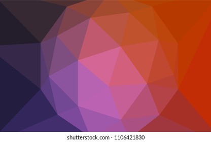 Dark Pink, Red vector triangle mosaic cover. Shining polygonal illustration, which consist of triangles. Completely new template for your banner.