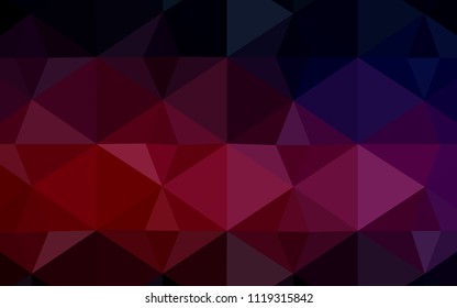 Dark Pink, Red vector triangle mosaic cover. A completely new color illustration in a polygonal style. New template for your brand book.