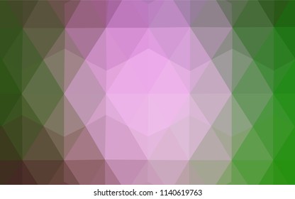 Dark Pink, Red vector triangle mosaic cover. Glitter abstract illustration with an elegant triangles. New template for your brand book.
