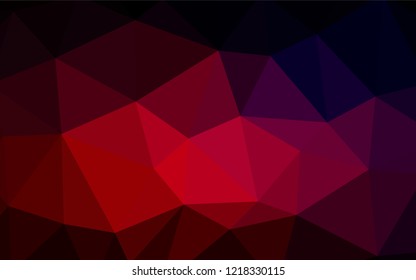 Dark Pink, Red vector triangle mosaic template. Geometric illustration in Origami style with gradient.  New template for your brand book.