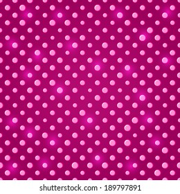 Dark Pink Shiny Polka dot Seamless Pattern Background