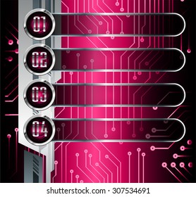 dark pink silver black Web Design Website Elements Template for graphic internet. text box. label. info graphics. metal. card. pixel. Metals, alloys, steel, aluminum. button. infographics