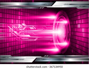 dark pink silver Light Abstract Technology background for computer graphic website internet and business. circuit. illustration.digital.infographics. binary code. zero one. eye. scan virus