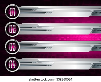 dark pink silver Web Design Website Elements Template for graphic internet. text box. label. infographics. metal. card. pixel. Metals, alloys, steel, aluminum. button