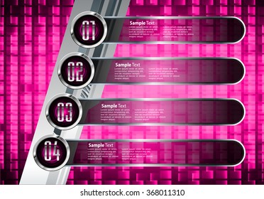 dark pink silver Web Design Website Elements Template for graphic internet. text box. label. infographics. metal. card. pixel. Metals, alloys, steel, aluminum. button