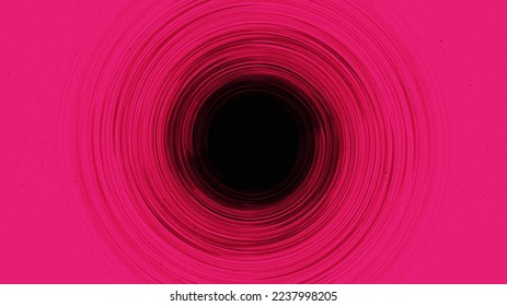 Dark Pink Spiral Black Hole on Galaxy Background.planet and physics concept design,vector illustration.