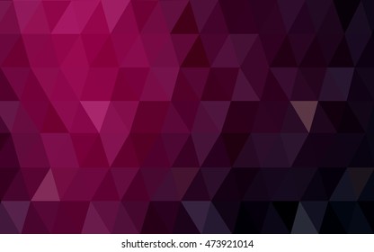 Dark pink triangle mosaic background. Shining illustration, which consist of triangles. The elegant pattern can be used as part of a brand book.