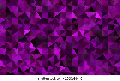 Dark Pink vector abstract cambered pattern. Glitter abstract illustration with wry lines. The polygonal design can be used for your web site.