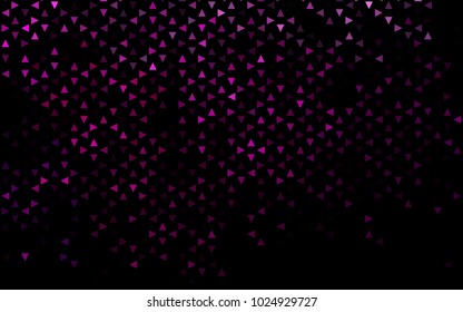 Dark Pink vector abstract colorful background, which consist of triangles. Pattern with colored triangles on white background.
