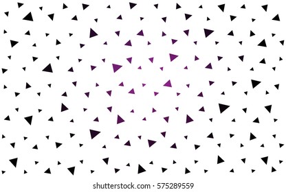 Dark Pink vector abstract colorful background, which consist of triangles. Pattern with colored triangles on white background.