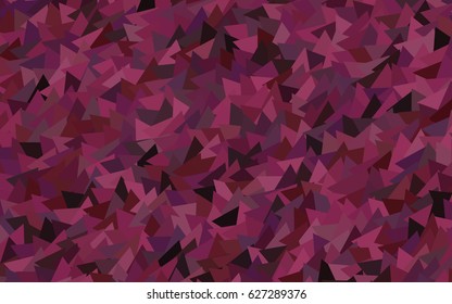 Dark Pink vector abstract colorful background, which consist of triangles. Pattern with colored triangles on white background.
