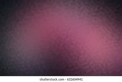 Dark Pink vector abstract colorful background, which consist of triangles. Pattern with colored triangles on white background.