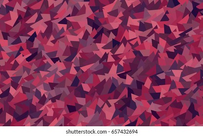 Dark Pink vector abstract colorful background, which consist of triangles. Pattern with colored triangles on white background.