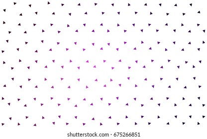 Dark Pink vector abstract colorful background, which consist of triangles. Pattern with colored triangles on white background.
