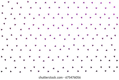 Dark Pink vector abstract colorful background, which consist of triangles. Pattern with colored triangles on white background.