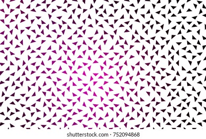 Dark Pink vector abstract colorful background, which consist of triangles. Pattern with colored triangles on white background.