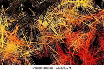 Dark Pink vector abstract design with flowers, leaves. Colorful illustration in doodle style with leaves, flowers. New template for your brand book.