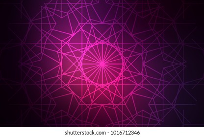 Dark Pink vector abstract doodle background. Blurred decorative design in Indian style with lines drown by child. The completely new template can be used for your brand book.