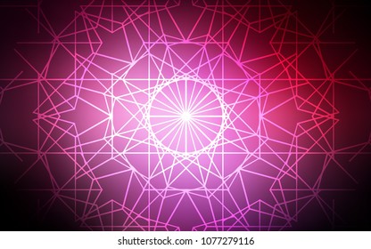 Dark Pink vector abstract doodle template. Colorful abstract illustration with lines drawn by child in Asian style. A completely new design for your business.