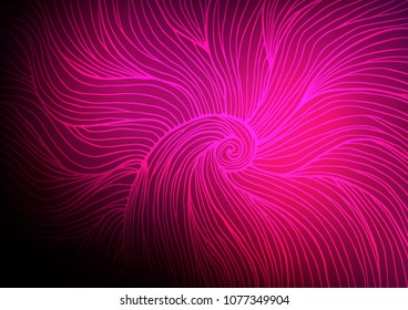 Dark Pink vector abstract doodle background. Ethnic elegant natural pattern with gradient. The textured pattern can be used for website.