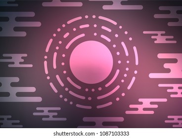 Dark Pink vector abstract doodle background. Creative illustration in blurred style with doodles and Zen tangles. The pattern can be used for coloring books and pages for kids.