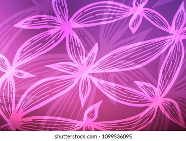 Dark Pink vector abstract doodle pattern. Sketchy hand drawn doodles on blurred background. Brand-new design for your business.