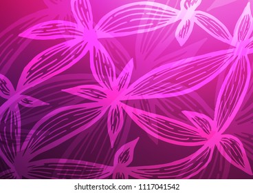 Dark Pink vector abstract doodle pattern. Doodles on blurred abstract background with gradient. The elegant pattern can be used as a part of a brand book.