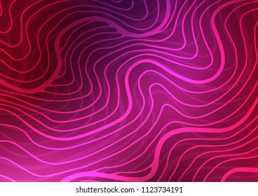 Dark Pink vector abstract doodle template. Colorful abstract illustration with lines in Asian style. Hand painted design for web, leaflet, textile.