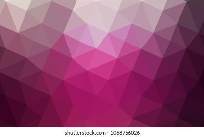 Dark Pink vector abstract mosaic backdrop. Shining colored illustration in a new style. Textured pattern can be used for background.