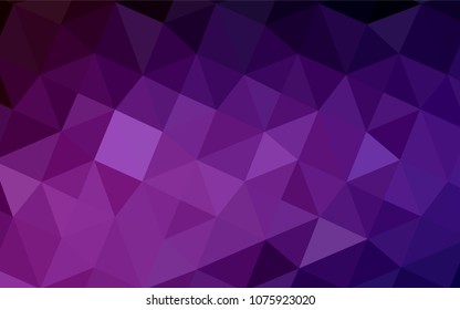 Dark Pink vector abstract mosaic pattern. Colorful abstract illustration with gradient. The best triangular design for your business.