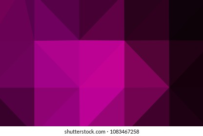 Dark Pink vector abstract mosaic backdrop. Elegant bright polygonal illustration with gradient. The polygonal design can be used for your web site.