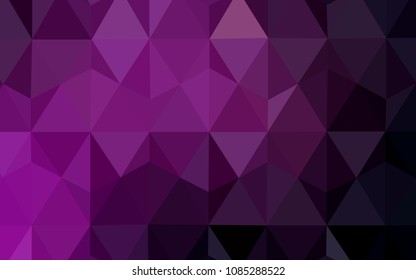 Dark Pink vector abstract mosaic pattern. Creative illustration in halftone style with triangles. New template for your brand book.