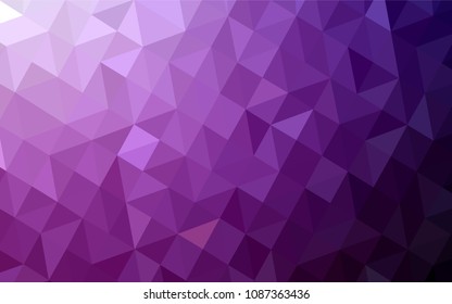 Dark Pink vector abstract mosaic backdrop. Shining colorful illustration with triangles. Polygonal design for your web site.