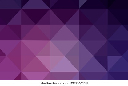 Dark Pink vector abstract mosaic backdrop. Polygonal abstract illustration with gradient. Brand new style for your business design.
