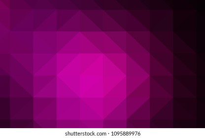 Dark Pink vector abstract mosaic pattern. Shining polygonal illustration, which consist of triangles. New template for your brand book.