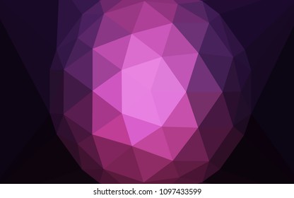 Dark Pink vector abstract mosaic background with a diamond. Modern abstract illustration with triangles. Completely new template for your banner.