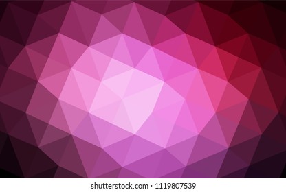 Dark Pink vector abstract mosaic backdrop. Creative illustration in halftone style with gradient. The polygonal design can be used for your web site.