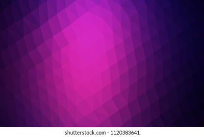 Dark Pink vector abstract mosaic backdrop. Triangular geometric sample with gradient.  The polygonal design can be used for your web site.