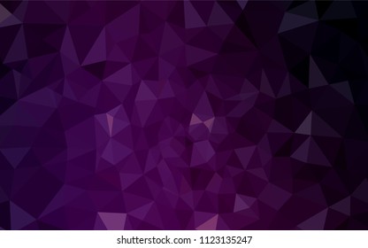Dark Pink vector abstract mosaic backdrop. Geometric illustration in Origami style with gradient.  Textured pattern for your backgrounds.