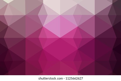 Dark Pink vector abstract mosaic pattern. Creative geometric illustration in Origami style with gradient. New template for your brand book.