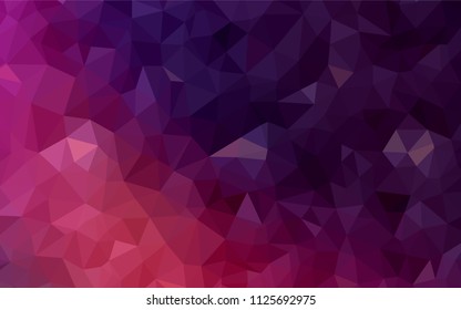 Dark Pink vector abstract mosaic background. Geometric illustration in Origami style with gradient.  Template for cell phone's backgrounds.