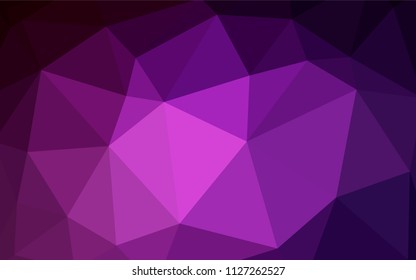 Dark Pink vector abstract mosaic pattern. Glitter abstract illustration with an elegant triangles. Pattern for a brand book's backdrop.