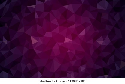 Dark Pink vector abstract mosaic pattern. Colorful illustration in polygonal style with gradient. A completely new design for your leaflet.